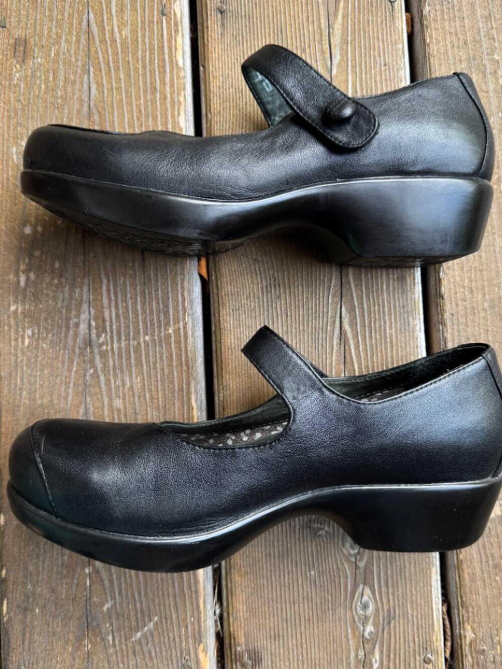 Dansko Abby Black Leather Platform Mary Jane Comfort Shoes in Women's US 9/EU 39 - Picture 4 of 13